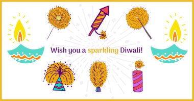 Köpüklü Diwali dijital bileşik