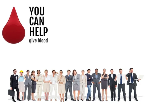 Gente de negocios y concepto de donación de sangre — Foto de Stock