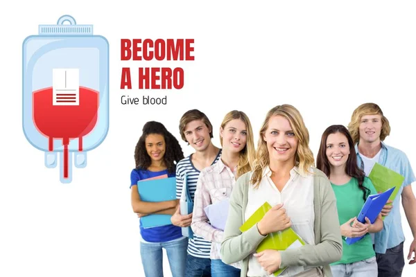 People and blood donation concept — Stock Photo, Image