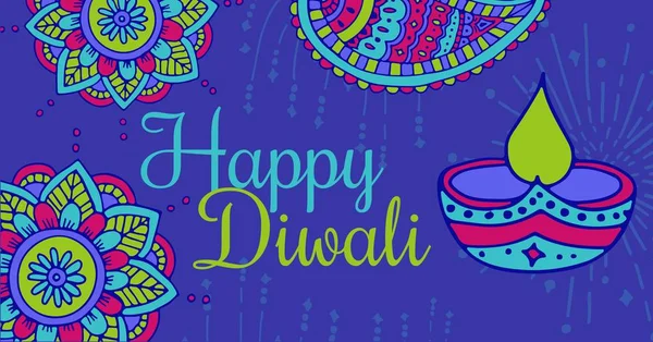 Boldog Diwali mandalák — Stock Fotó