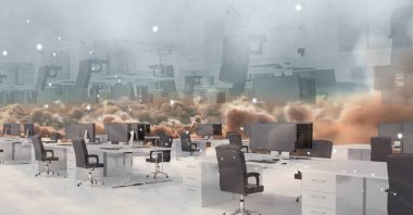 3D fütüristik office