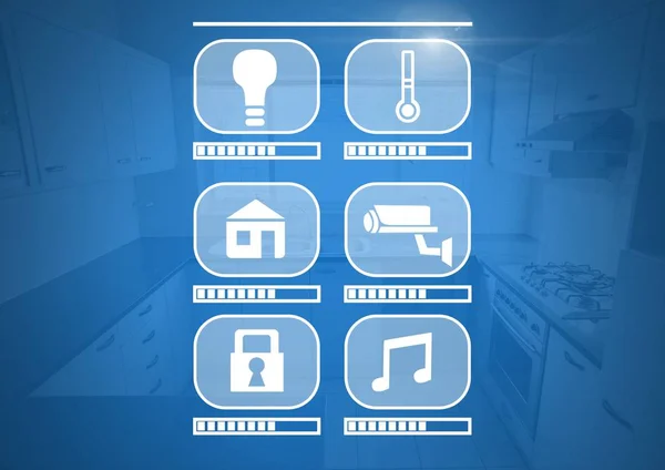 Smart home interface at home — Stock Photo, Image