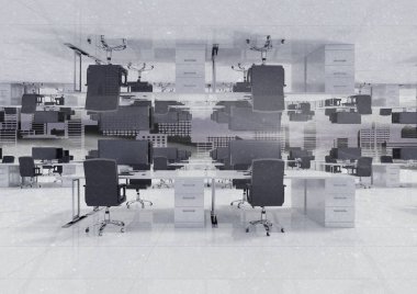 ters office manzarası ile