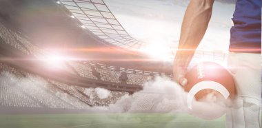 Rugby stadyum ve oyuncu 