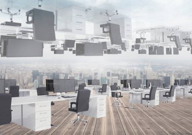 ters office manzarası ile