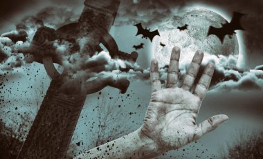 siluet yarasa dijital görüntü