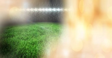 Spor stadyum ışıkları geçiş efekti