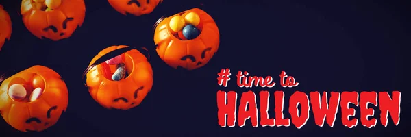 Tempo al testo di Halloween — Foto Stock