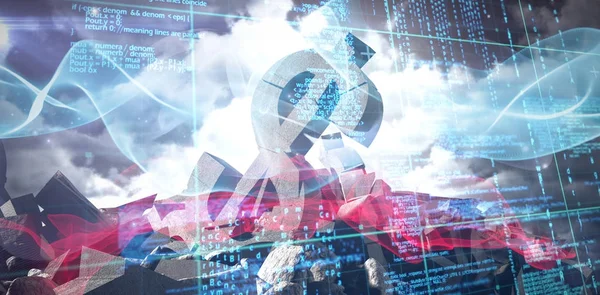 Bileşik görüntü mavi dalga