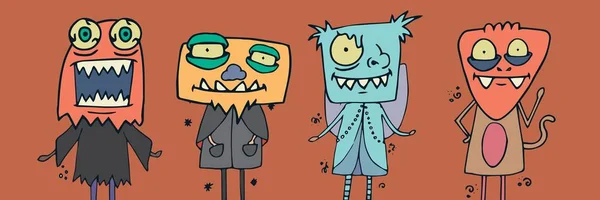 Monstruo ilustraciones en disfraces de Halloween —  Fotos de Stock