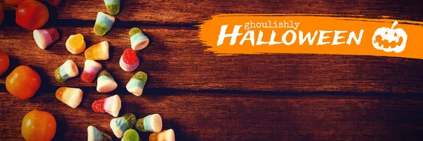 Ghoulishly halloween texto — Fotografia de Stock