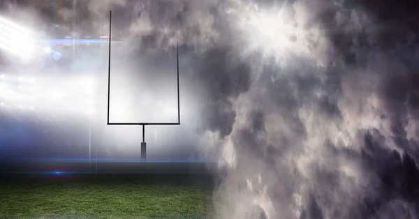 Sports stadium lights transition effect Stock Image