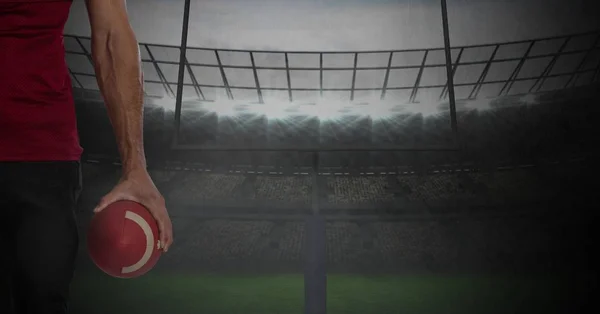 American football  player in stadium Royalty Free Stock Photos