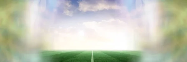 Field transition effect with sky Royalty Free Stock Photos