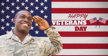 Gaziler günü asker bayrağı önünde