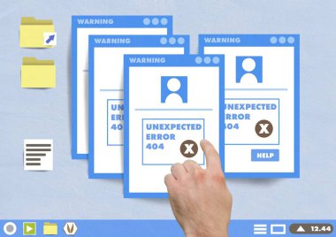 Birçok beklenmeyen hata 404 dokunmadan el 