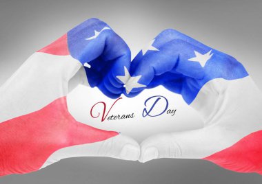 Gaziler günü, ABD ile metin ellerinde bayrak