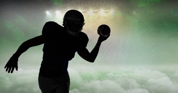 American football player shadow — Stock Photo, Image