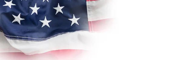 Volledige frame van gerimpelde Amerikaanse vlag — Stockfoto