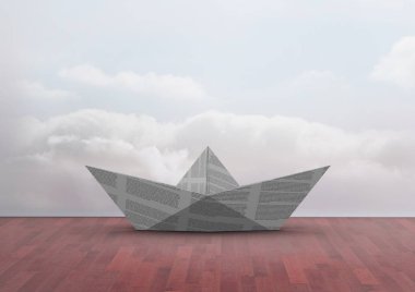 Kağıt tekne ile gök