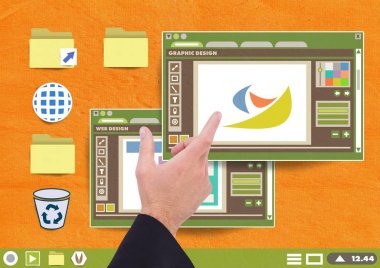 Grafik dokunmadan el