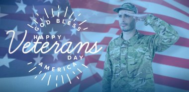 Kendine güvenen asker selamlayan