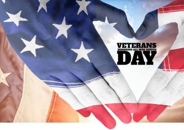 Gaziler günü, ABD ile metin ellerinde bayrak