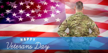 elleri arkasından ile ayakta asker bir