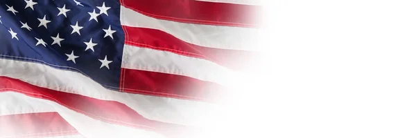 Marco completo de la bandera americana arrugada — Foto de Stock