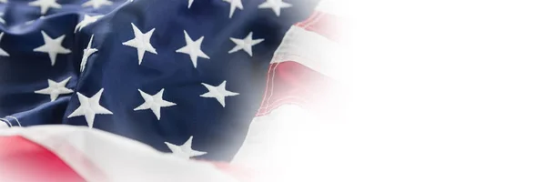Moldura completa da bandeira americana enrugada — Fotografia de Stock