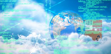 bulutlu gökyüzü karşı sakin sahne