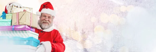 Santa Holding Presentes — Fotografia de Stock