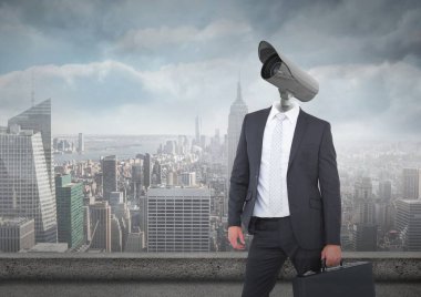 Cctv kafa ile işadamı