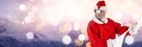 Weihnachtsmann-Leseliste — Stockfoto