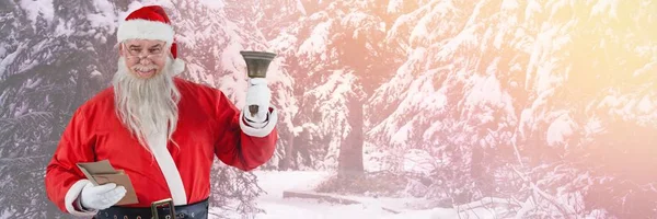 Santa Claus ringing bell — Stock Photo, Image