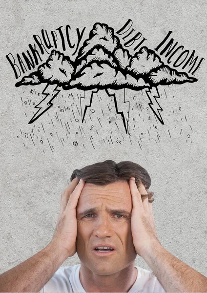 Frustrado hombre en tormenta —  Fotos de Stock
