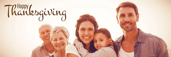 Portrait of family at beach — Stock Photo, Image