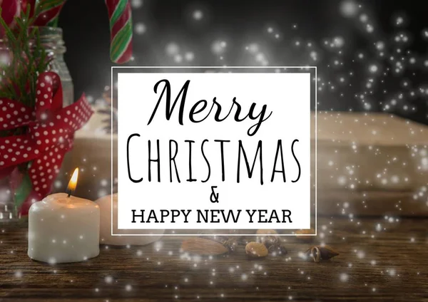 God jul och gott nytt år text — Stockfoto