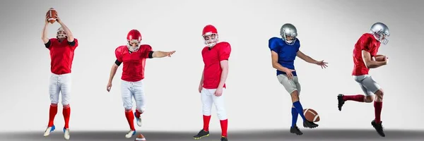 American football players wide — Stock Photo, Image