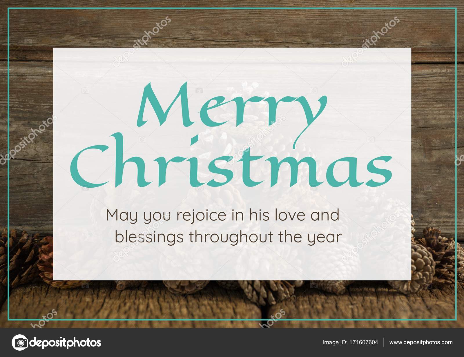 Frohe Weihnachten Text auf weihnachtlichem Hintergrund — Stockfoto