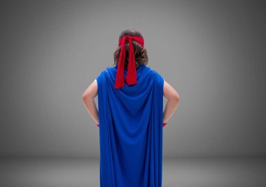 Süper kahraman pelerin kostüm çocukla