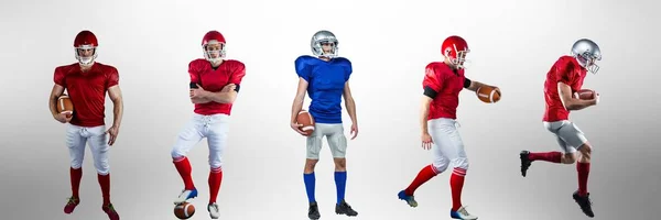American football players wide — Stock Photo, Image