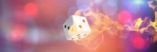 3D dice mot brand — Stockfoto