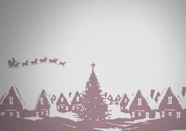 Noel resimler gri arka plan — Stok fotoğraf