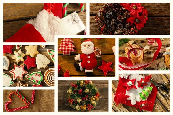 Christmas candy and decoration — Stock Photo, Image