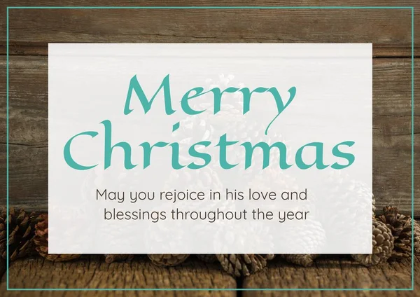 Веселий різдвяний текст на різдвяному фоні — стокове фото