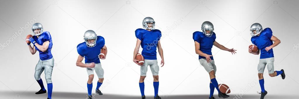 American football players wide Royalty Free Stock Images