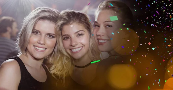 Girls at concert with transition — Stock Photo, Image