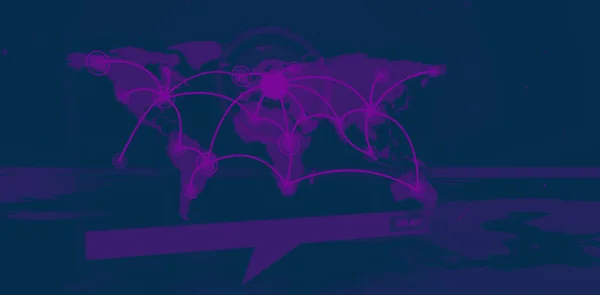Weltverbindungen von der Weltkarte — Stockfoto
