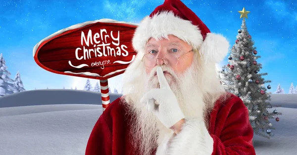 Weihnachtsmann im Schweigen — Stockfoto
